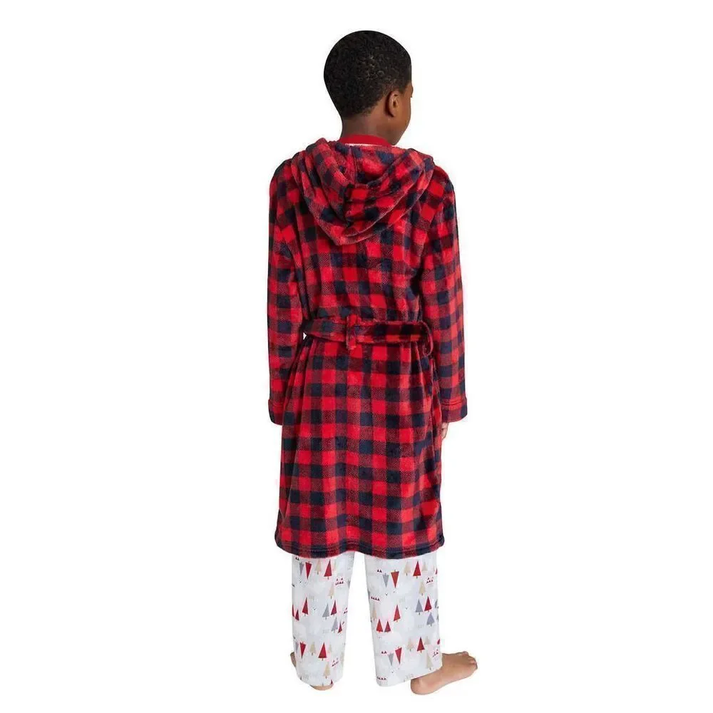 NEW! Eddie Bauer Youth 3 piece PJ Set, LS Top, Pant and Robe, Polar Bear… - Picture 8 of 16